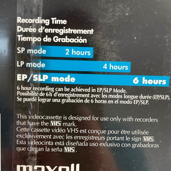 Maxell Video Cassette GX-Silver High Quality 6 Hr T-120 VHS for VCR Lot of 3 New - Picture 4 of 7